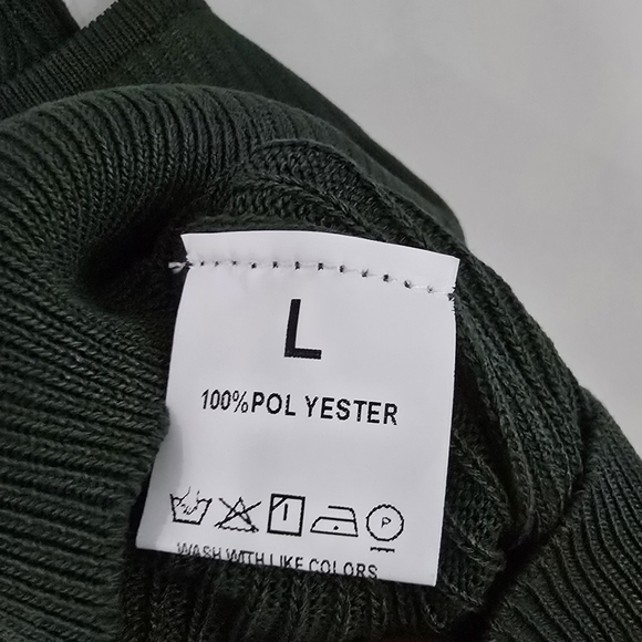 Green Ribbed Knit Crop Top - Picture 3 of 3